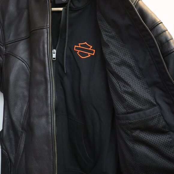 Harley Davidson Women's Miss Enthusiast 2.0 Leather 3-in-1 Riding Jacket - Picture 10 of 15